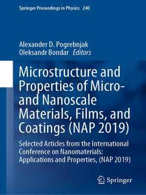 cover image of Microstructure and Properties of Micro- and Nanoscale Materials, Films, and Coatings (NAP 2019)